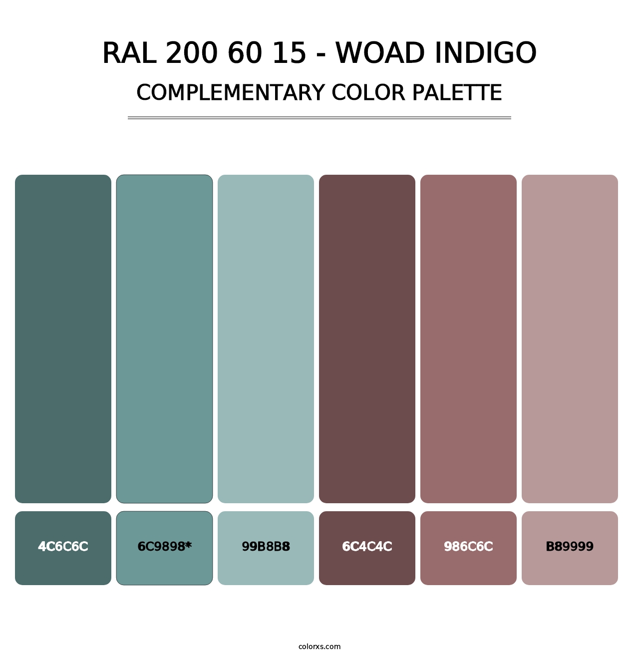 RAL 200 60 15 - Woad Indigo - Complementary Color Palette