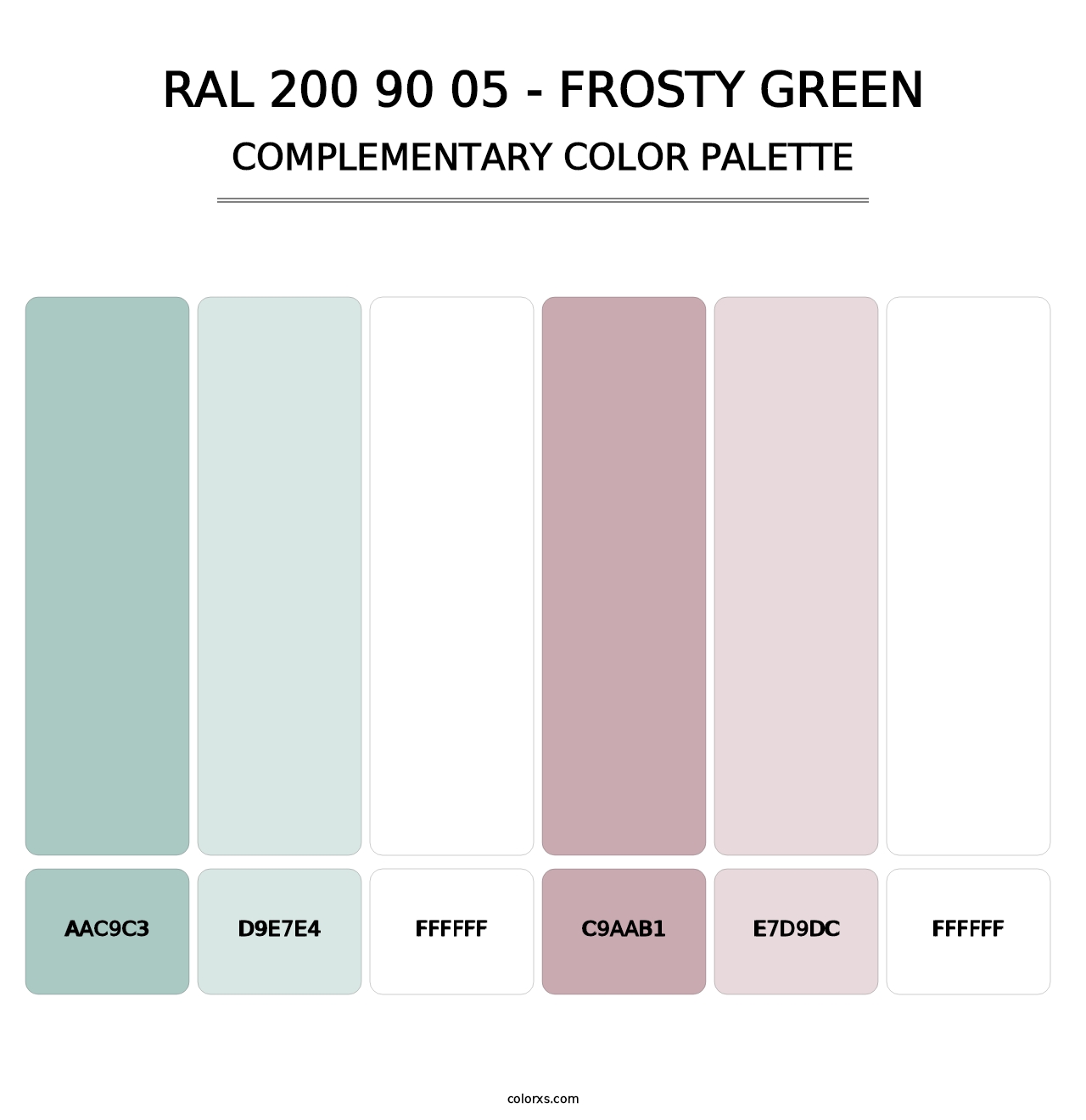 RAL 200 90 05 - Frosty Green - Complementary Color Palette