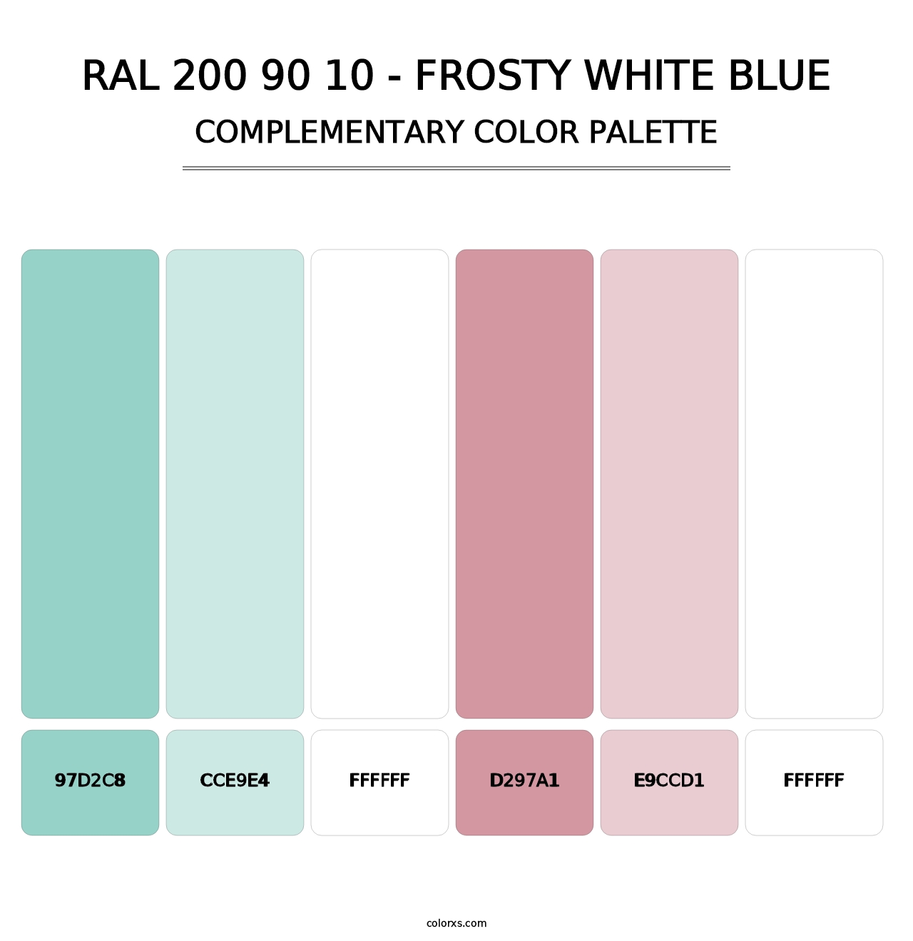 RAL 200 90 10 - Frosty White Blue - Complementary Color Palette