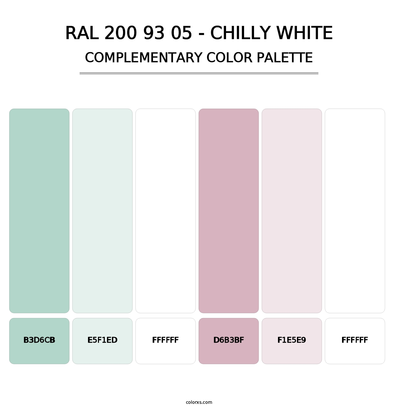 RAL 200 93 05 - Chilly White - Complementary Color Palette