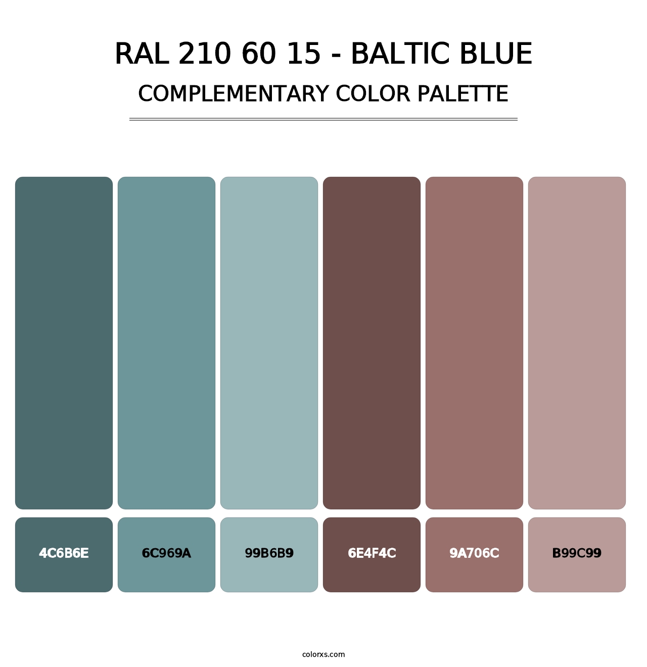 RAL 210 60 15 - Baltic Blue - Complementary Color Palette