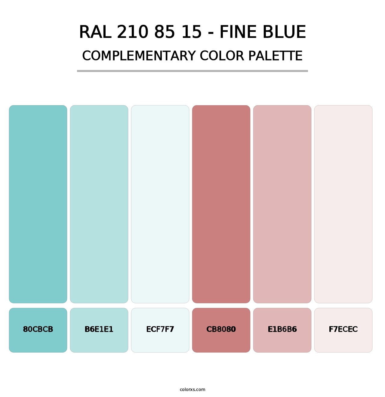 RAL 210 85 15 - Fine Blue - Complementary Color Palette