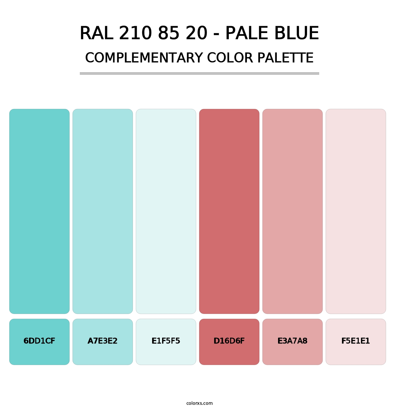 RAL 210 85 20 - Pale Blue - Complementary Color Palette