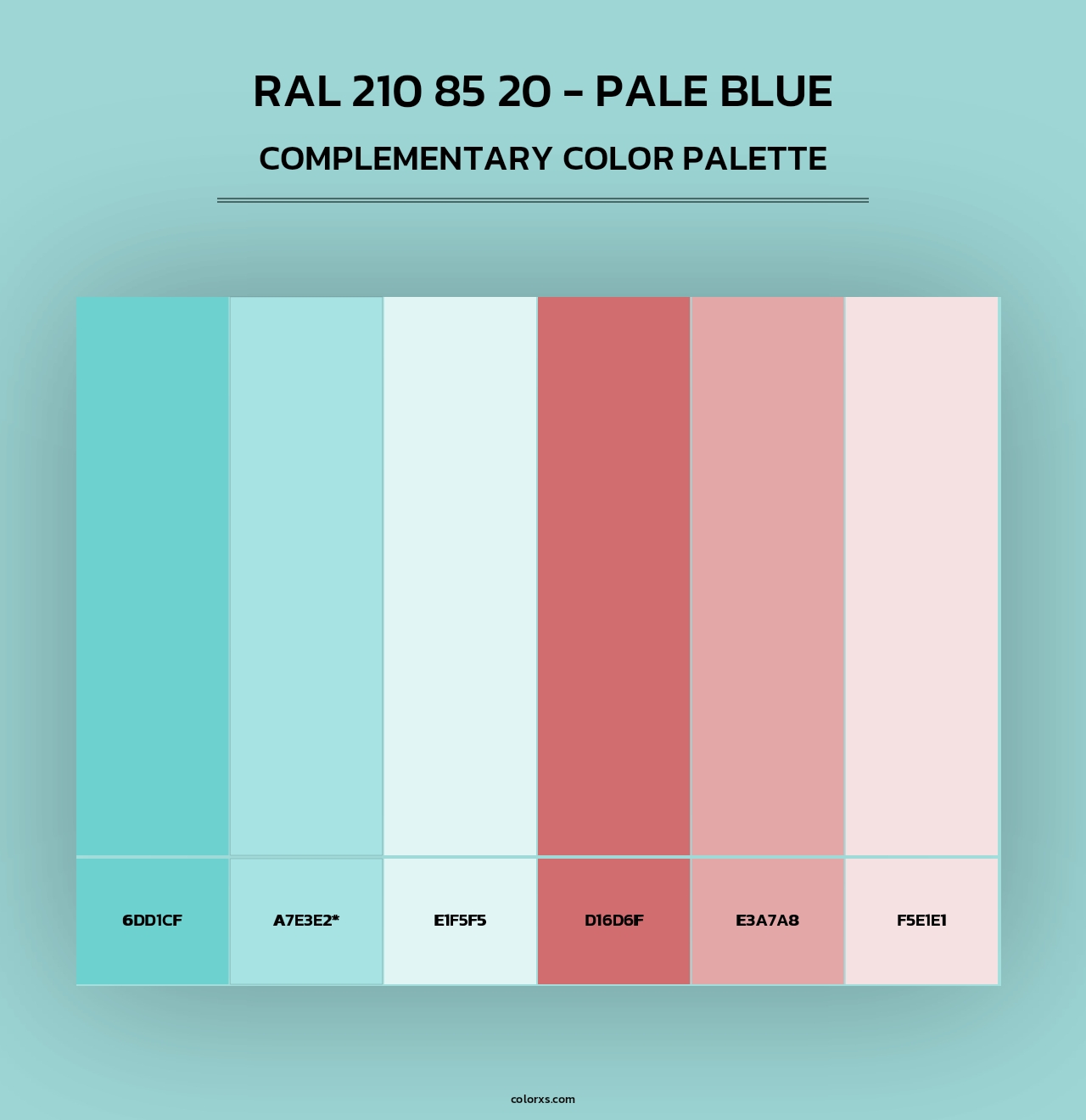 RAL 210 85 20 - Pale Blue - Complementary Color Palette