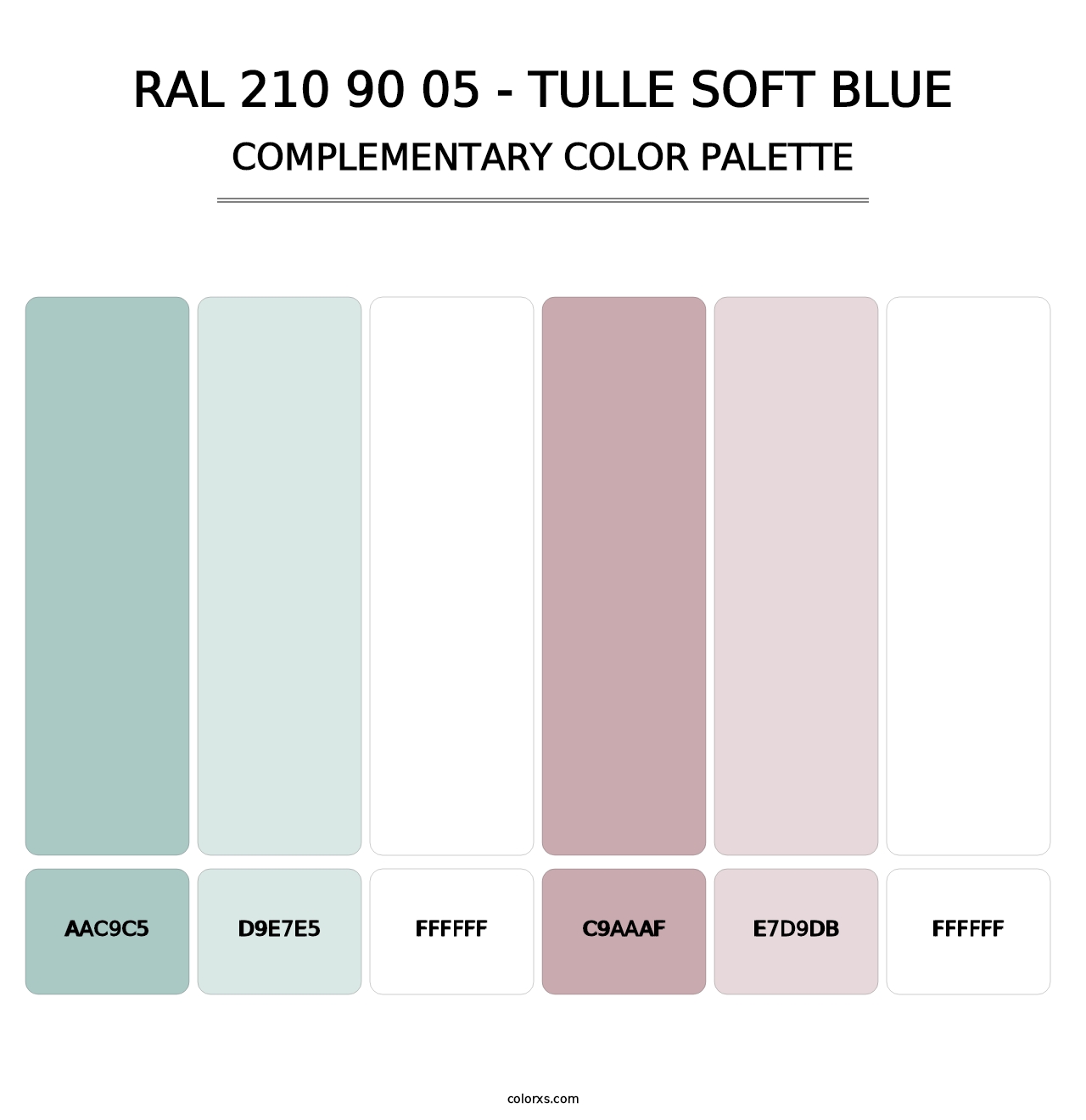 RAL 210 90 05 - Tulle Soft Blue - Complementary Color Palette