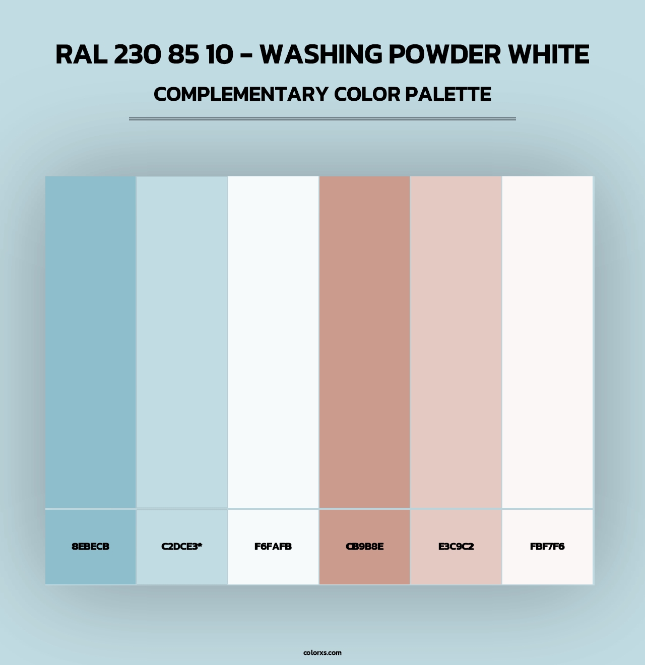 RAL 230 85 10 - Washing Powder White - Complementary Color Palette