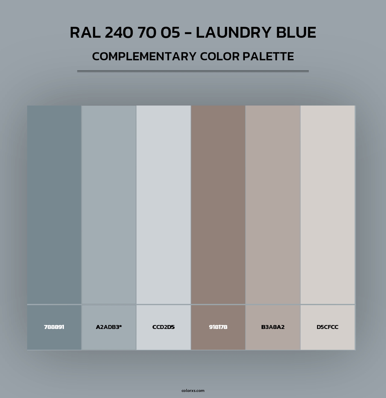 RAL 240 70 05 - Laundry Blue - Complementary Color Palette