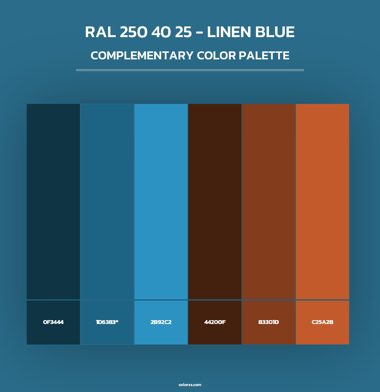 RAL 250 40 25 - Linen Blue - Complementary Color Palette