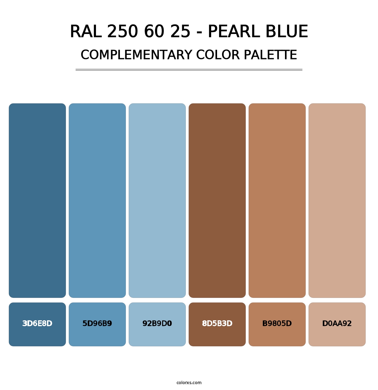 RAL 250 60 25 - Pearl Blue - Complementary Color Palette