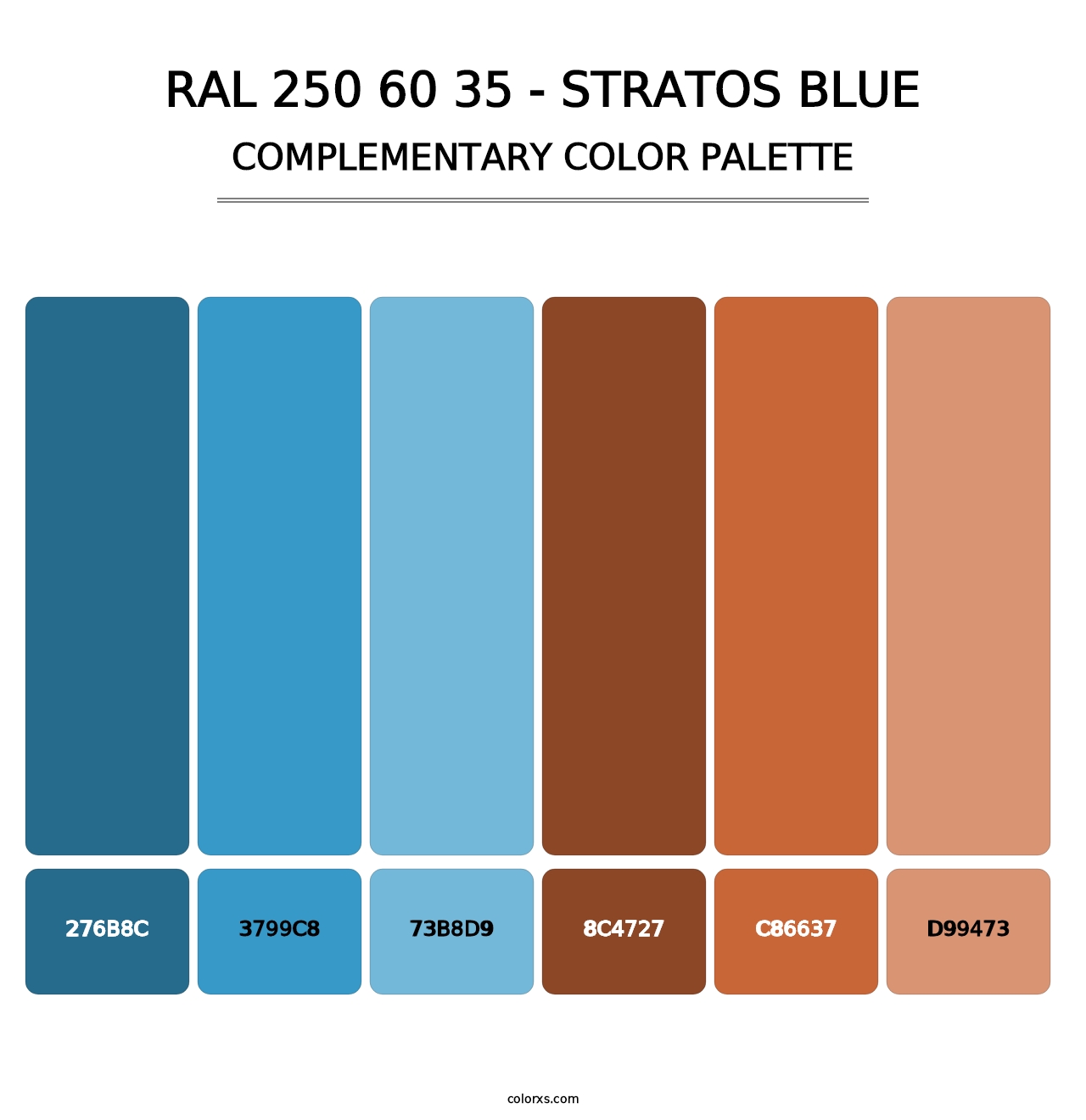 RAL 250 60 35 - Stratos Blue - Complementary Color Palette