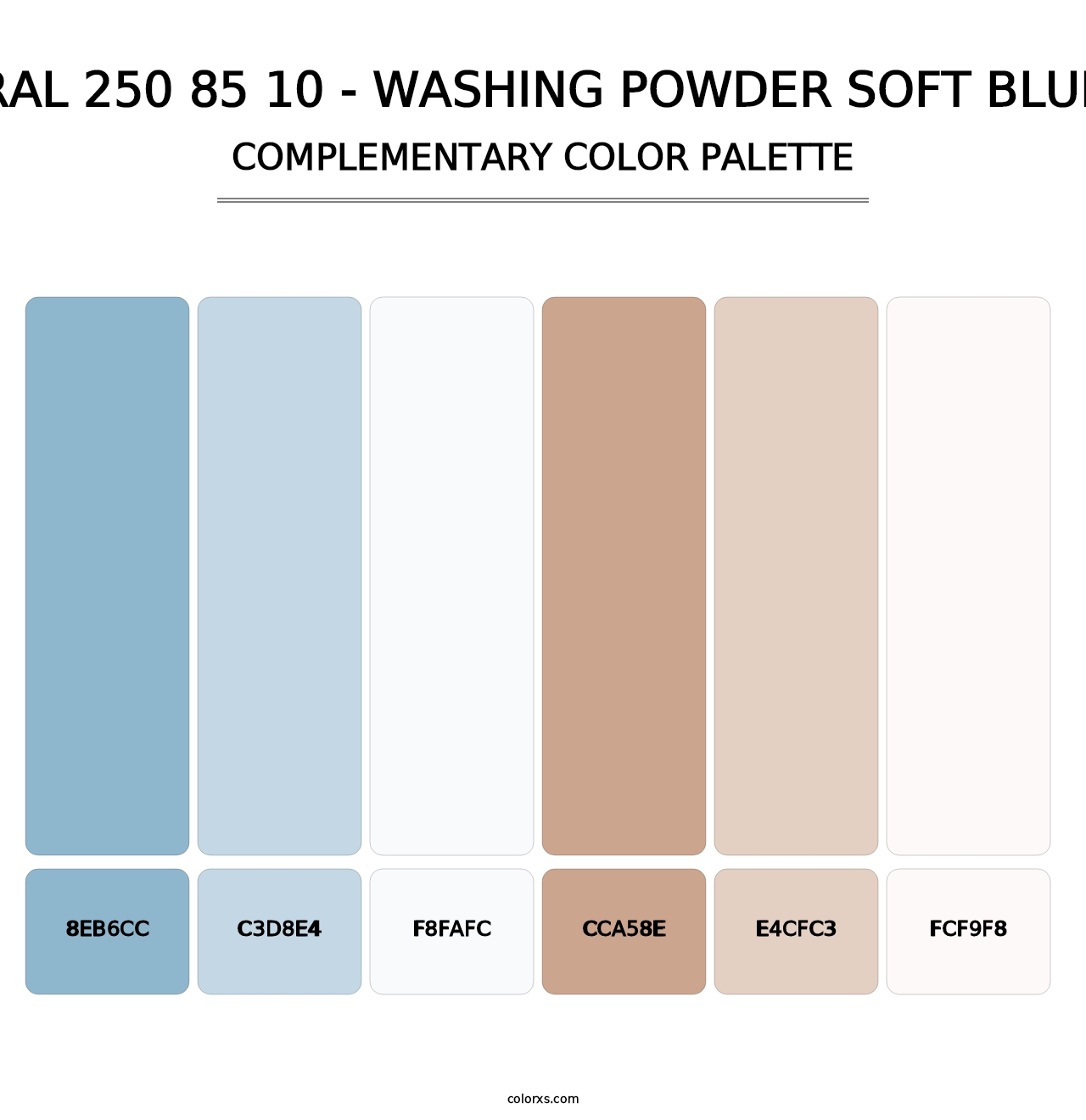 RAL 250 85 10 - Washing Powder Soft Blue - Complementary Color Palette