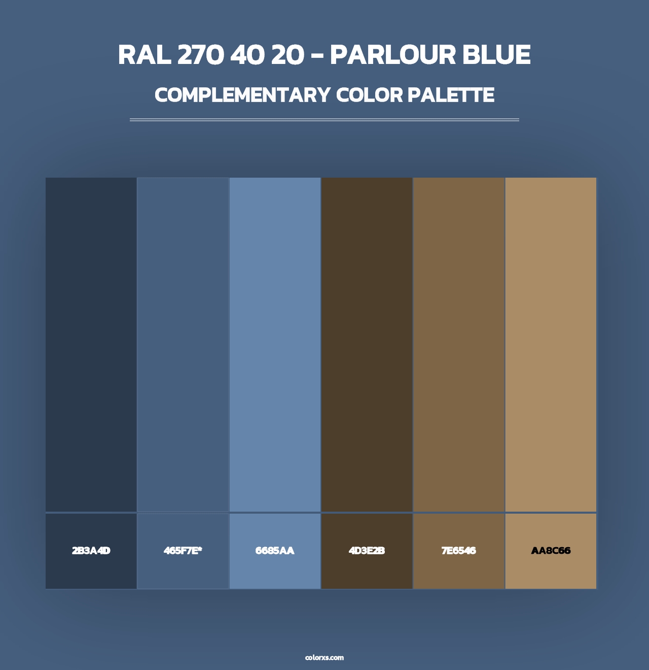 RAL 270 40 20 - Parlour Blue - Complementary Color Palette