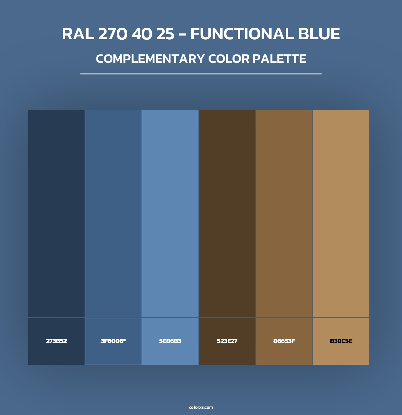 RAL 270 40 25 - Functional Blue - Complementary Color Palette