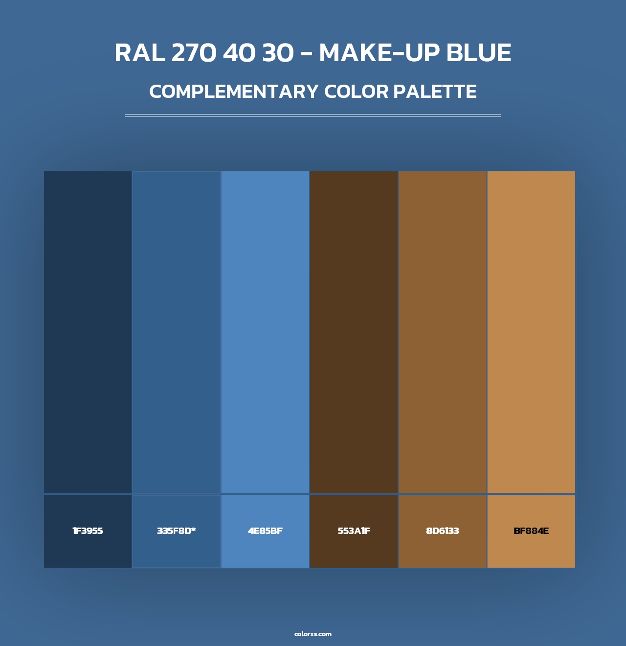 RAL 270 40 30 - Make-Up Blue - Complementary Color Palette