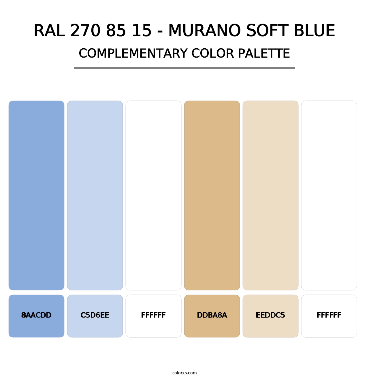 RAL 270 85 15 - Murano Soft Blue - Complementary Color Palette