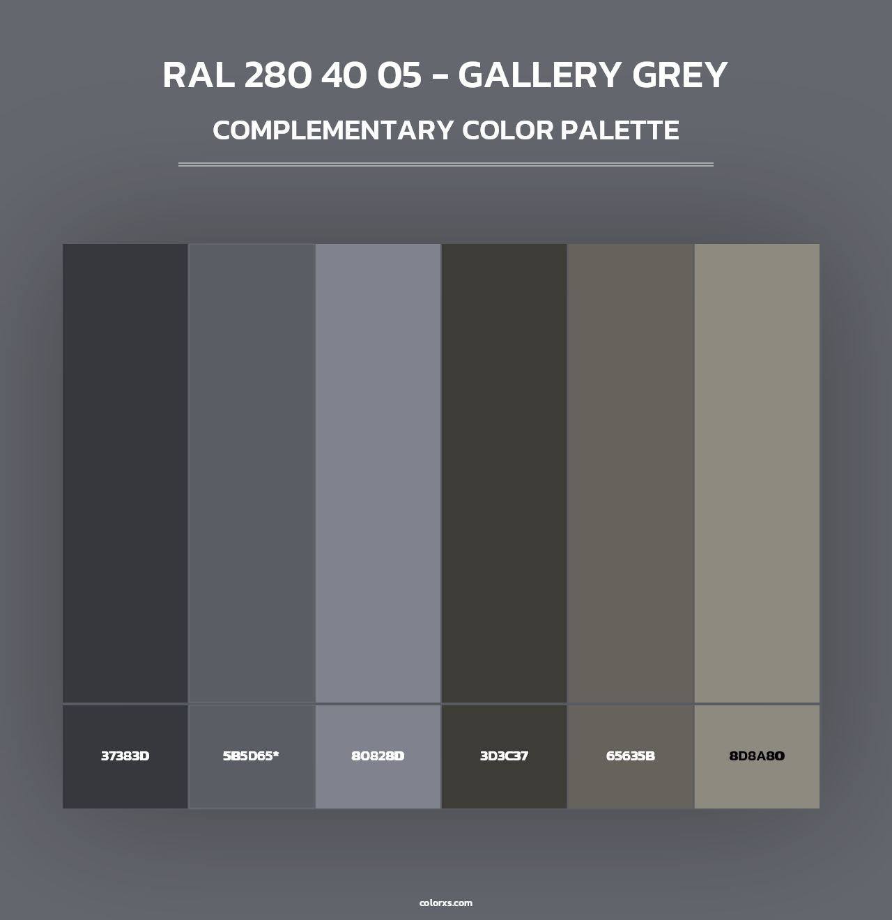 RAL 280 40 05 - Gallery Grey - Complementary Color Palette