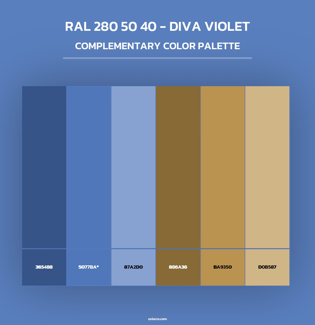RAL 280 50 40 - Diva Violet - Complementary Color Palette