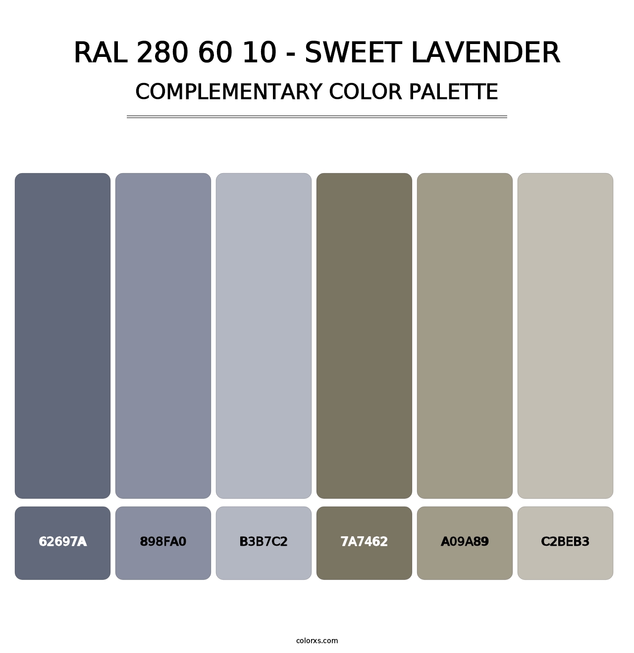 RAL 280 60 10 - Sweet Lavender - Complementary Color Palette