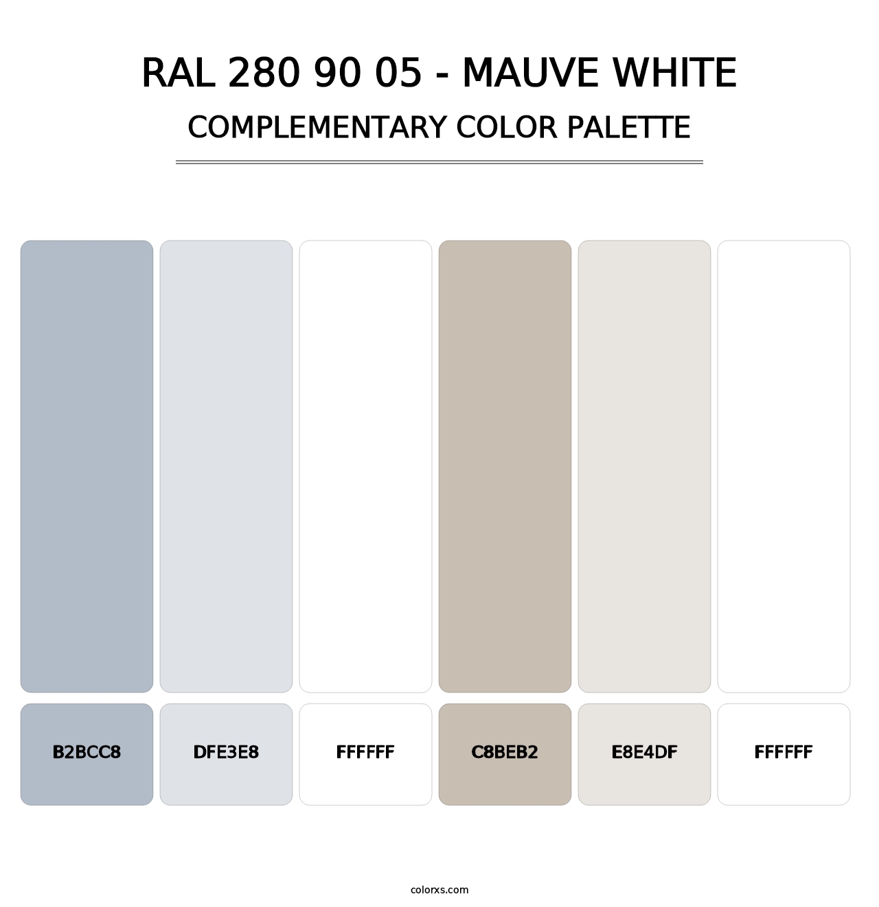 RAL 280 90 05 - Mauve White - Complementary Color Palette