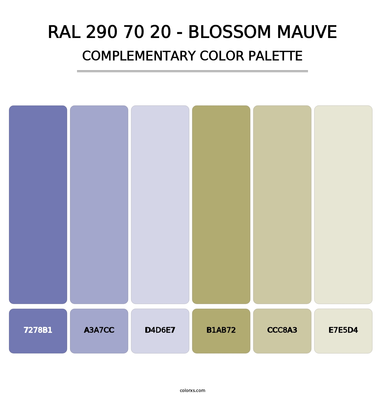 RAL 290 70 20 - Blossom Mauve - Complementary Color Palette