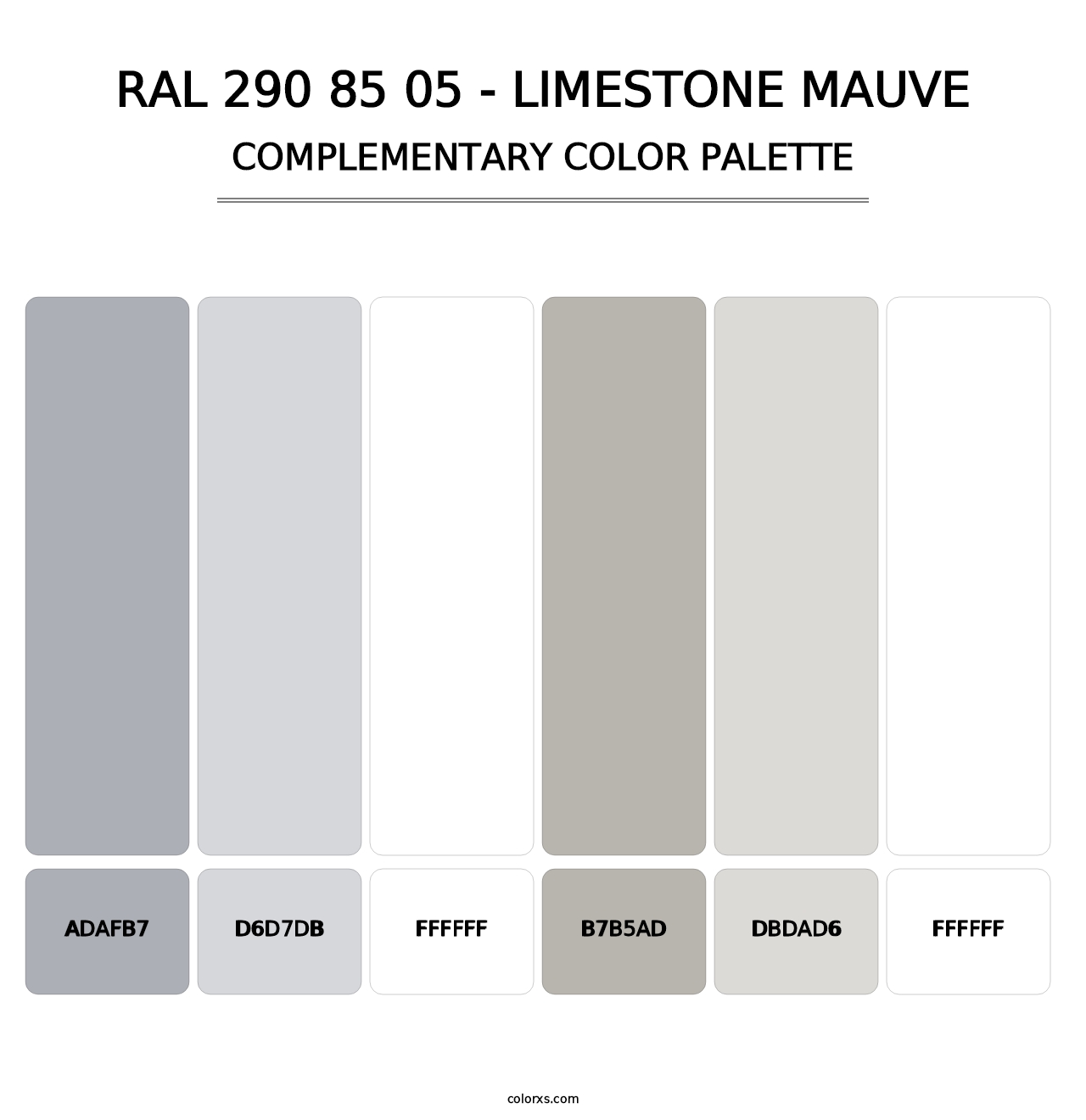 RAL 290 85 05 - Limestone Mauve - Complementary Color Palette