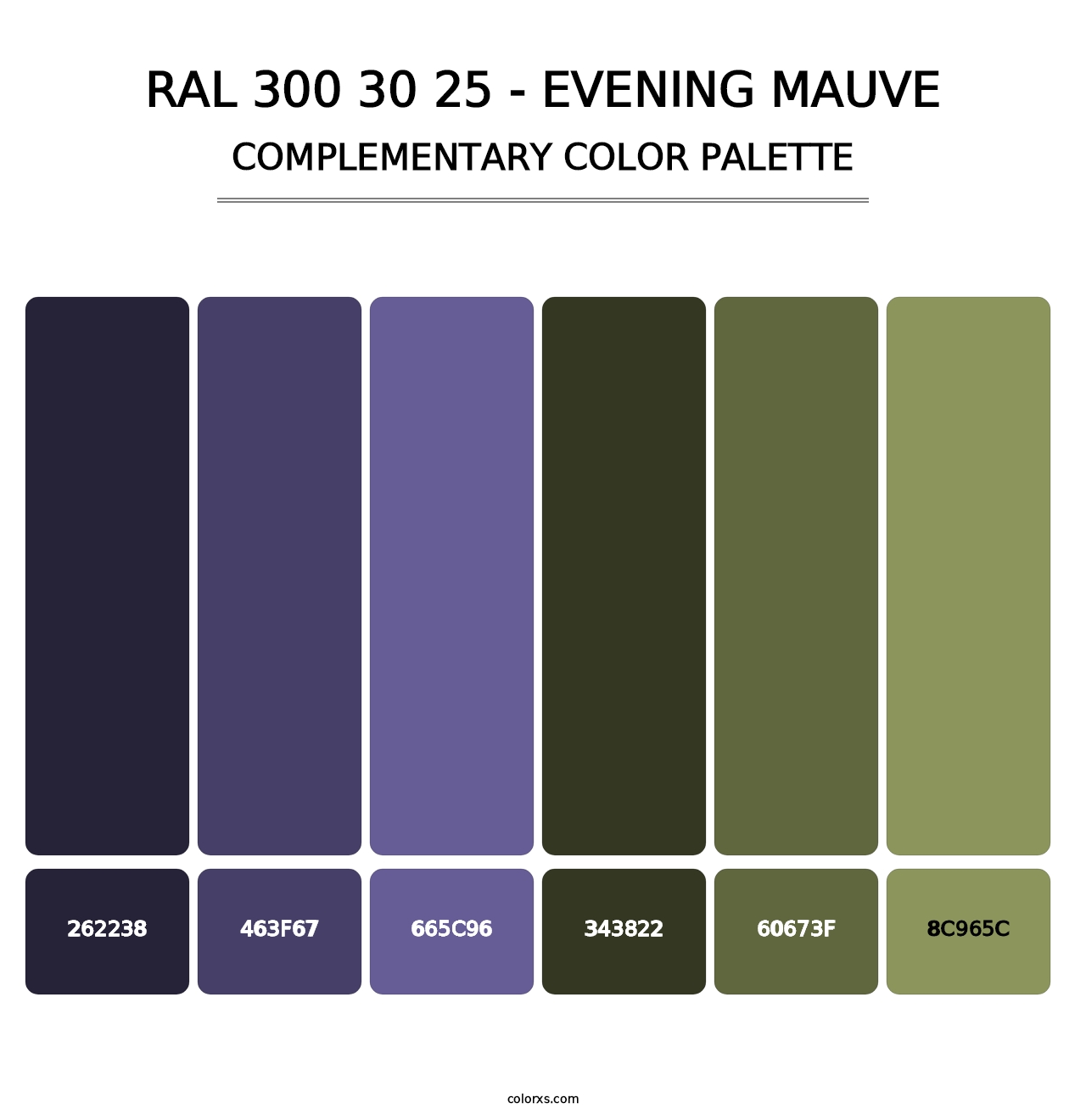RAL 300 30 25 - Evening Mauve - Complementary Color Palette