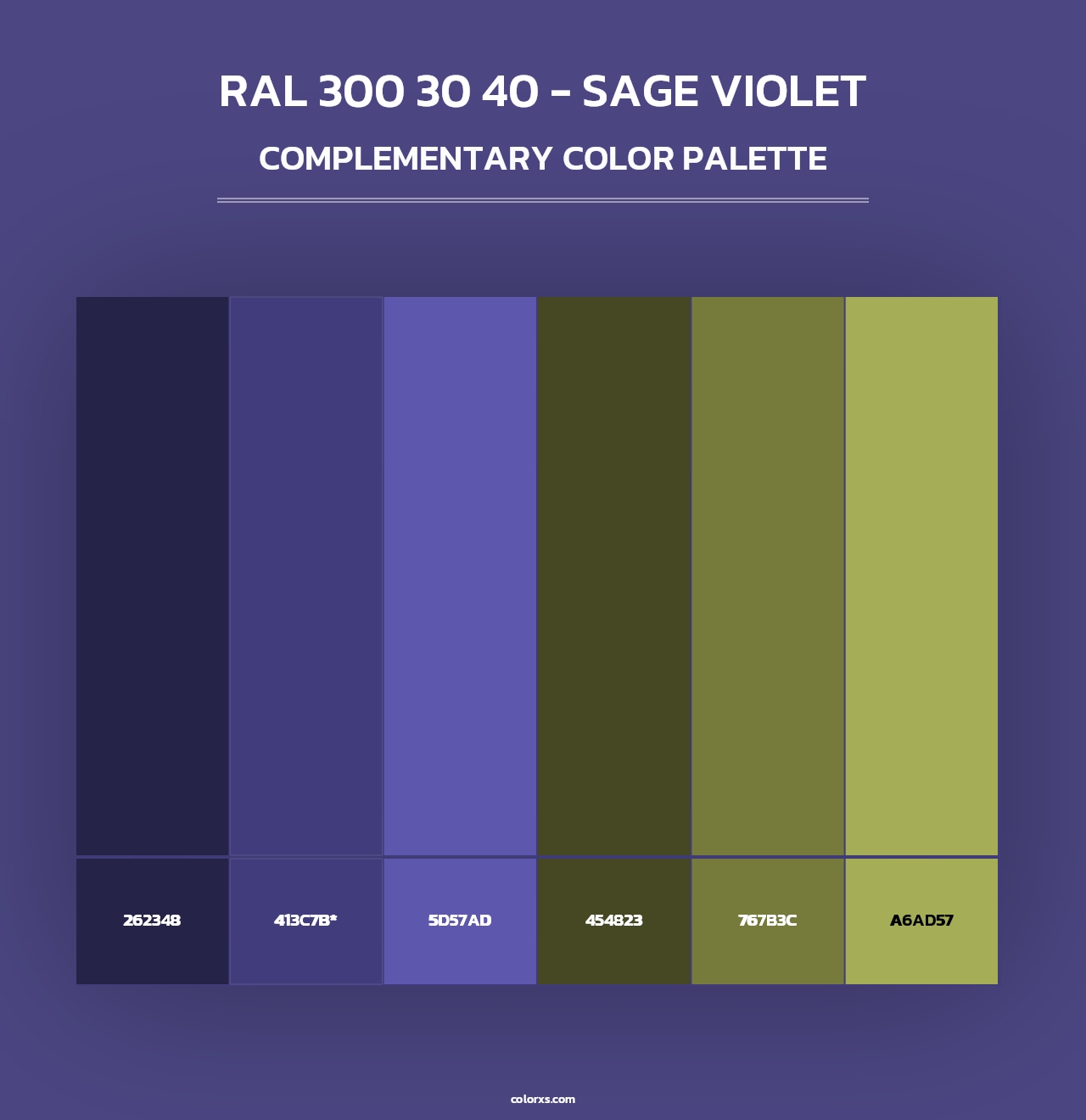 RAL 300 30 40 - Sage Violet - Complementary Color Palette