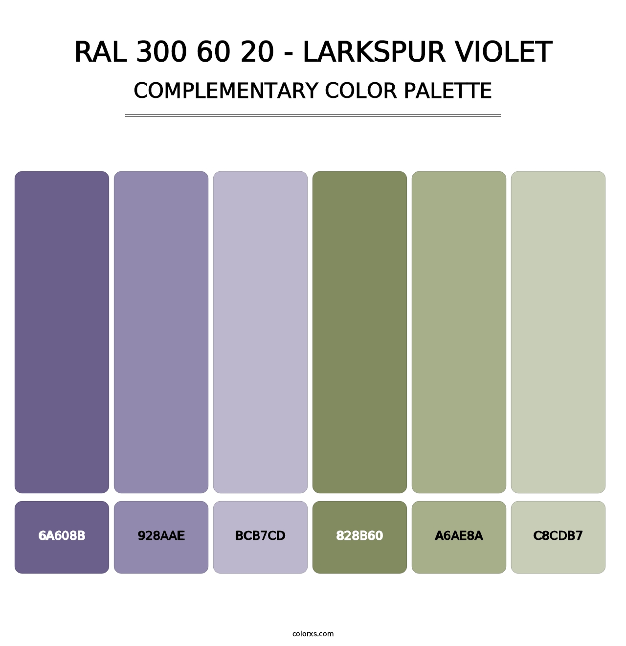 RAL 300 60 20 - Larkspur Violet - Complementary Color Palette
