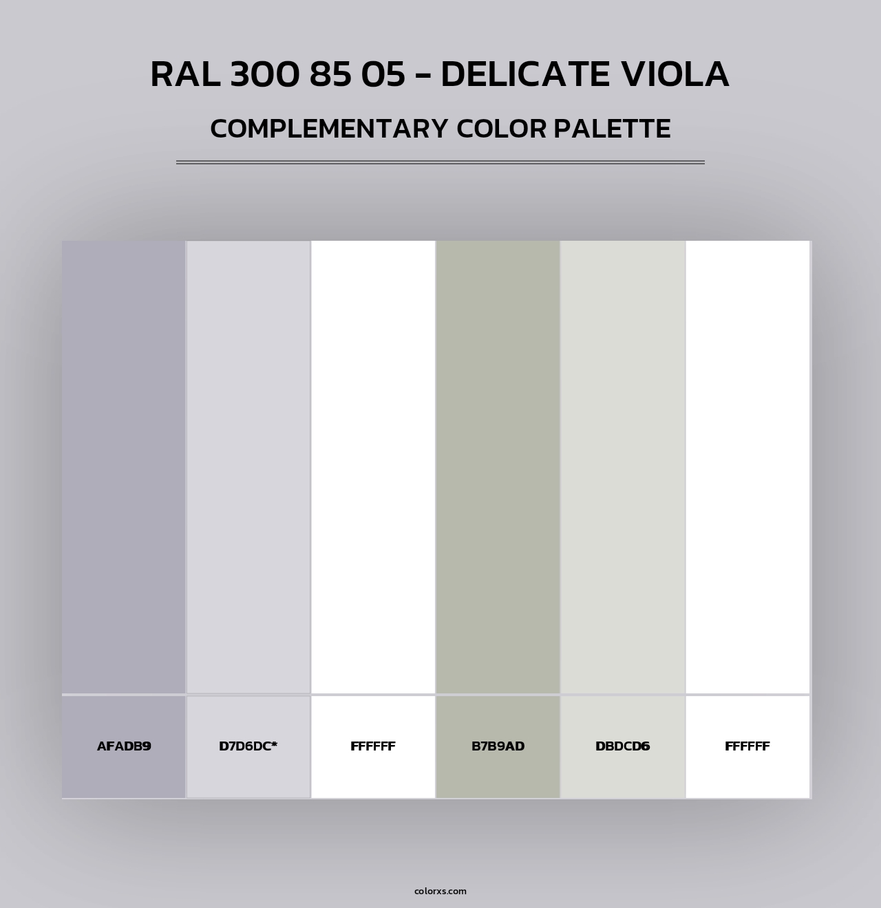 RAL 300 85 05 - Delicate Viola - Complementary Color Palette