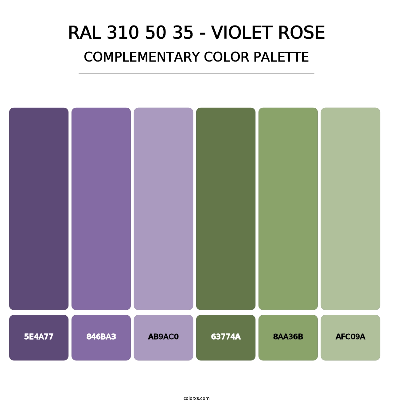 RAL 310 50 35 - Violet Rose - Complementary Color Palette
