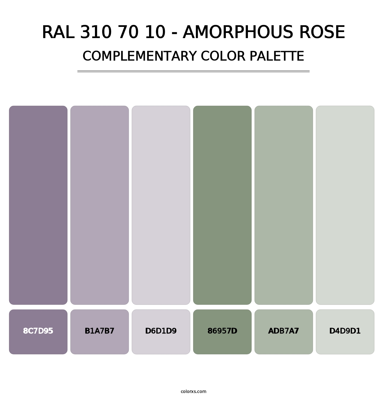 RAL 310 70 10 - Amorphous Rose - Complementary Color Palette