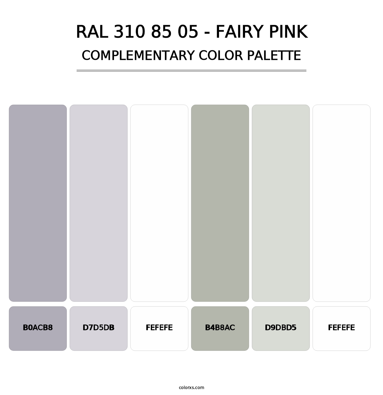 RAL 310 85 05 - Fairy Pink - Complementary Color Palette