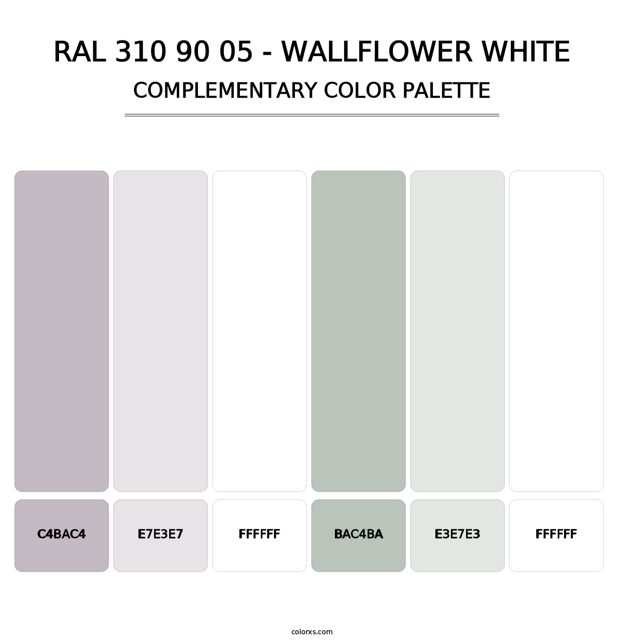 RAL 310 90 05 - Wallflower White - Complementary Color Palette