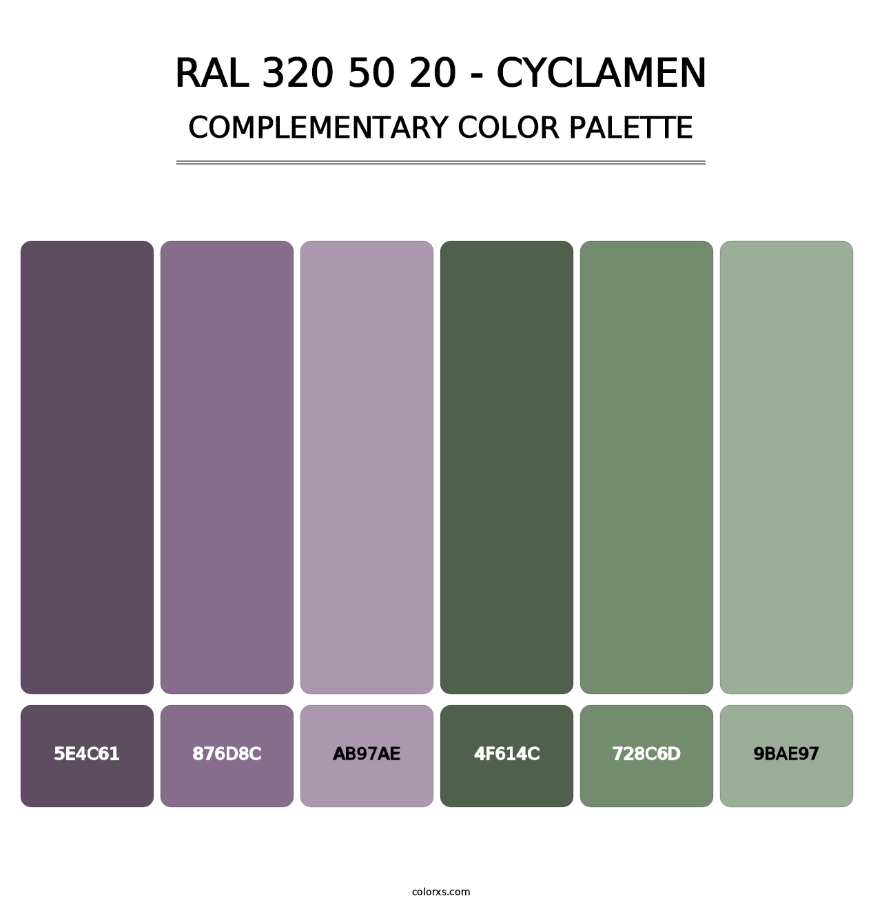 RAL 320 50 20 - Cyclamen - Complementary Color Palette
