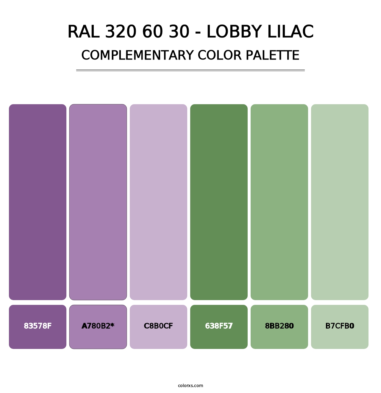 RAL 320 60 30 - Lobby Lilac - Complementary Color Palette