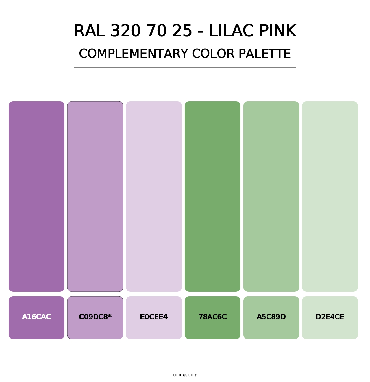 RAL 320 70 25 - Lilac Pink - Complementary Color Palette
