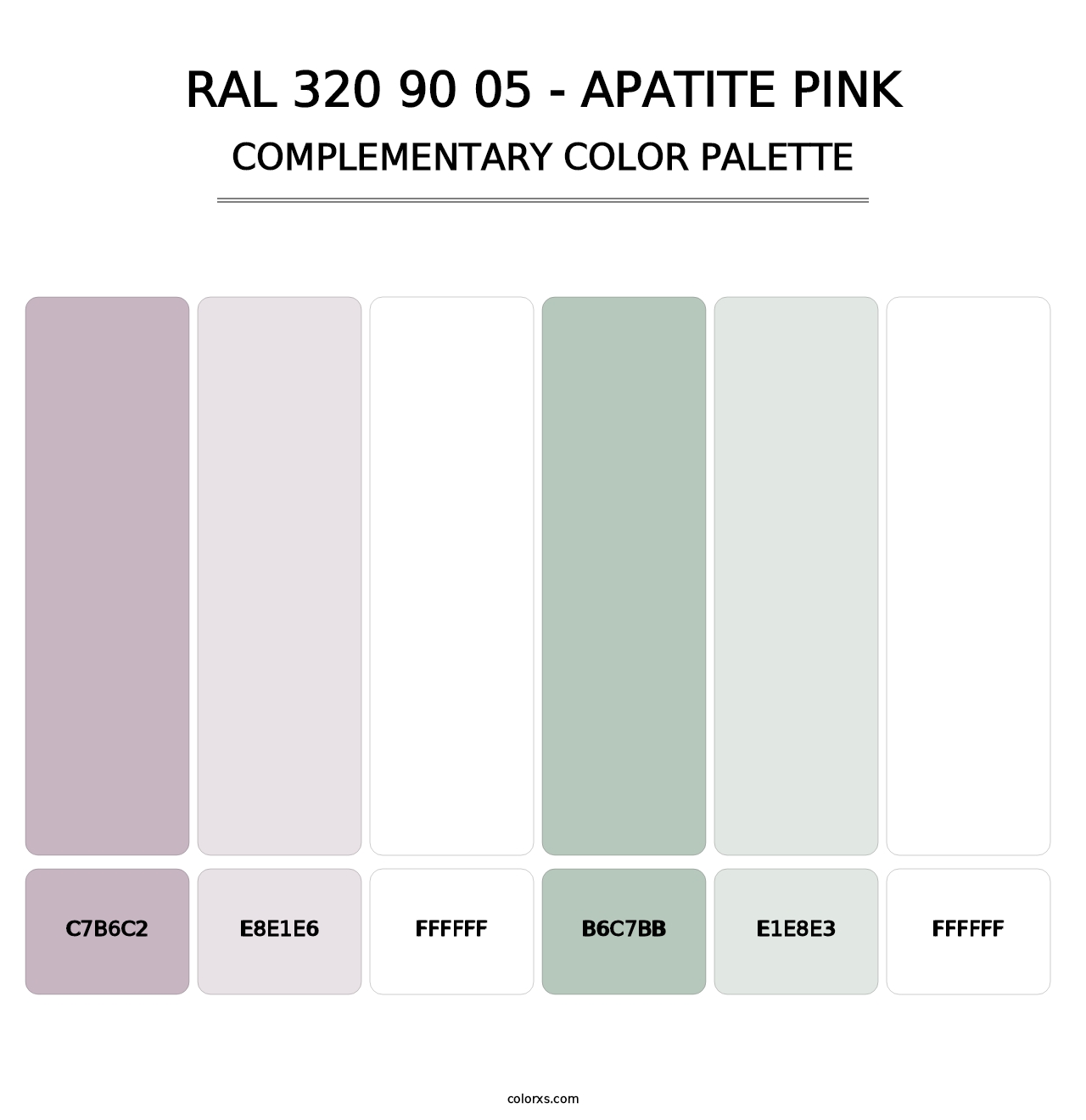 RAL 320 90 05 - Apatite Pink - Complementary Color Palette