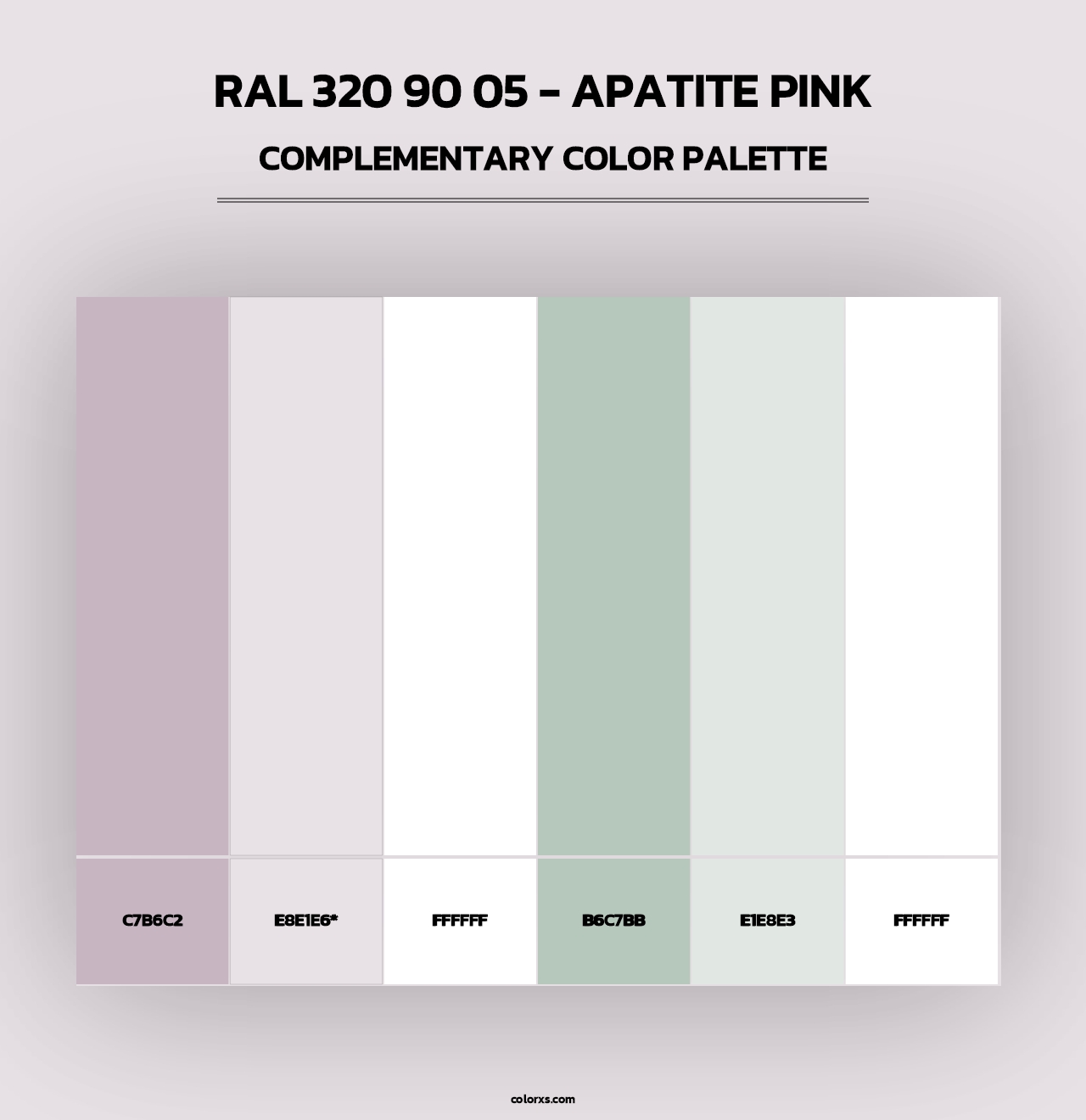RAL 320 90 05 - Apatite Pink - Complementary Color Palette