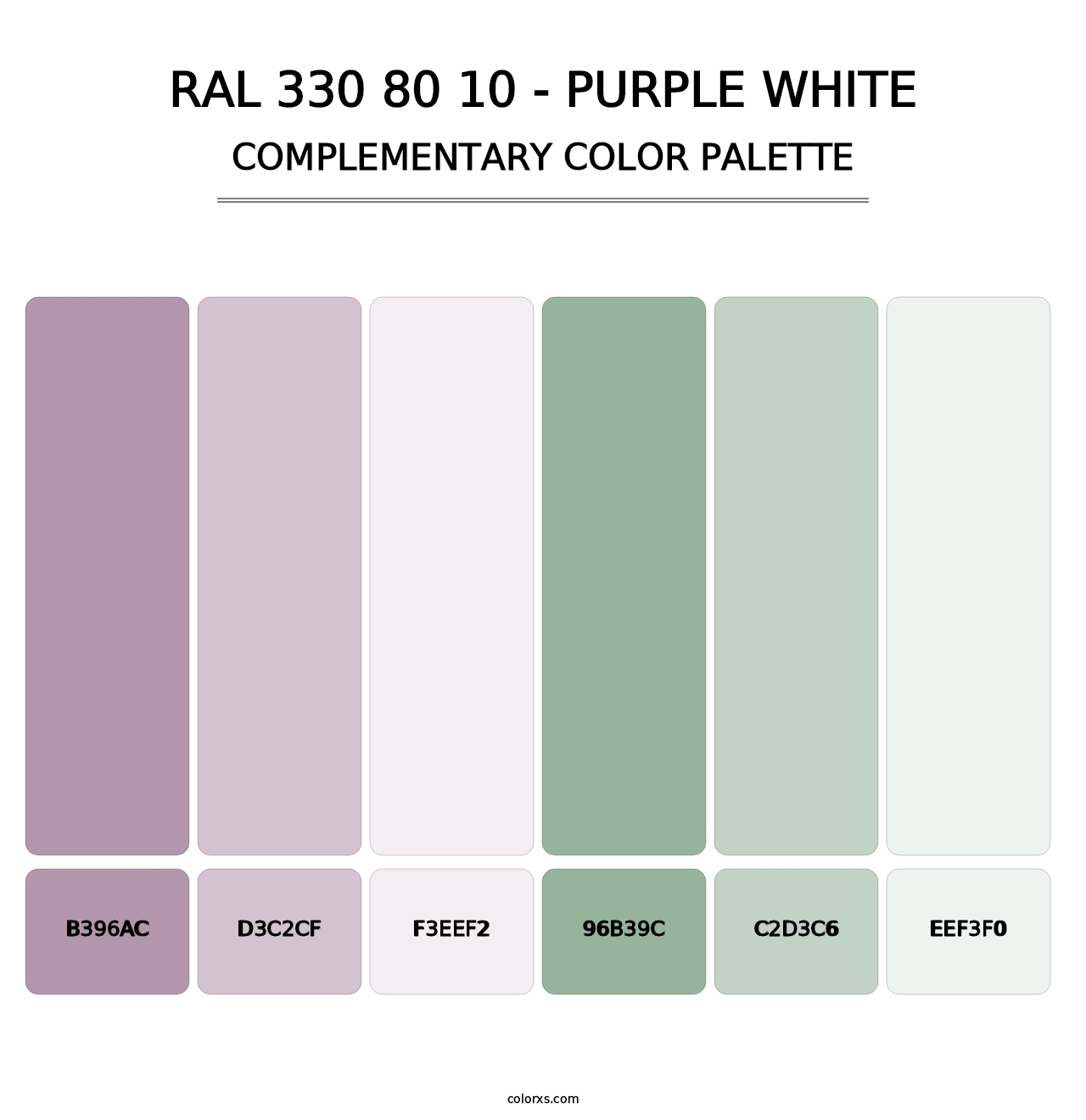 RAL 330 80 10 - Purple White - Complementary Color Palette