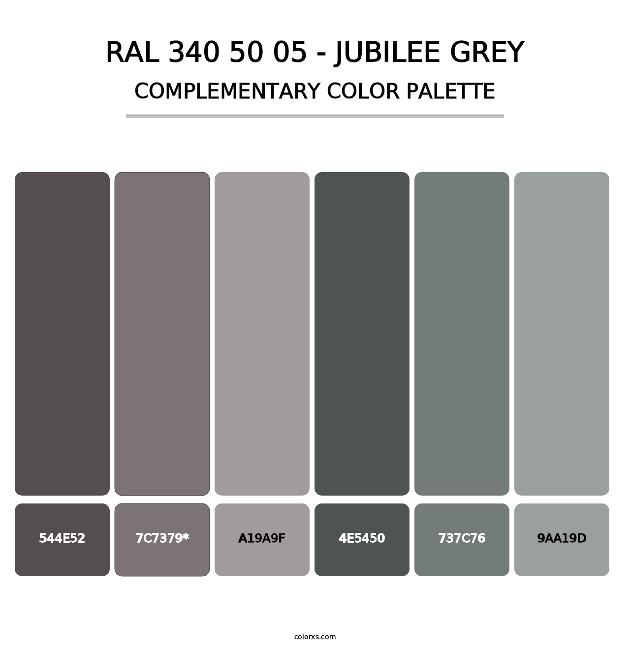 RAL 340 50 05 - Jubilee Grey - Complementary Color Palette