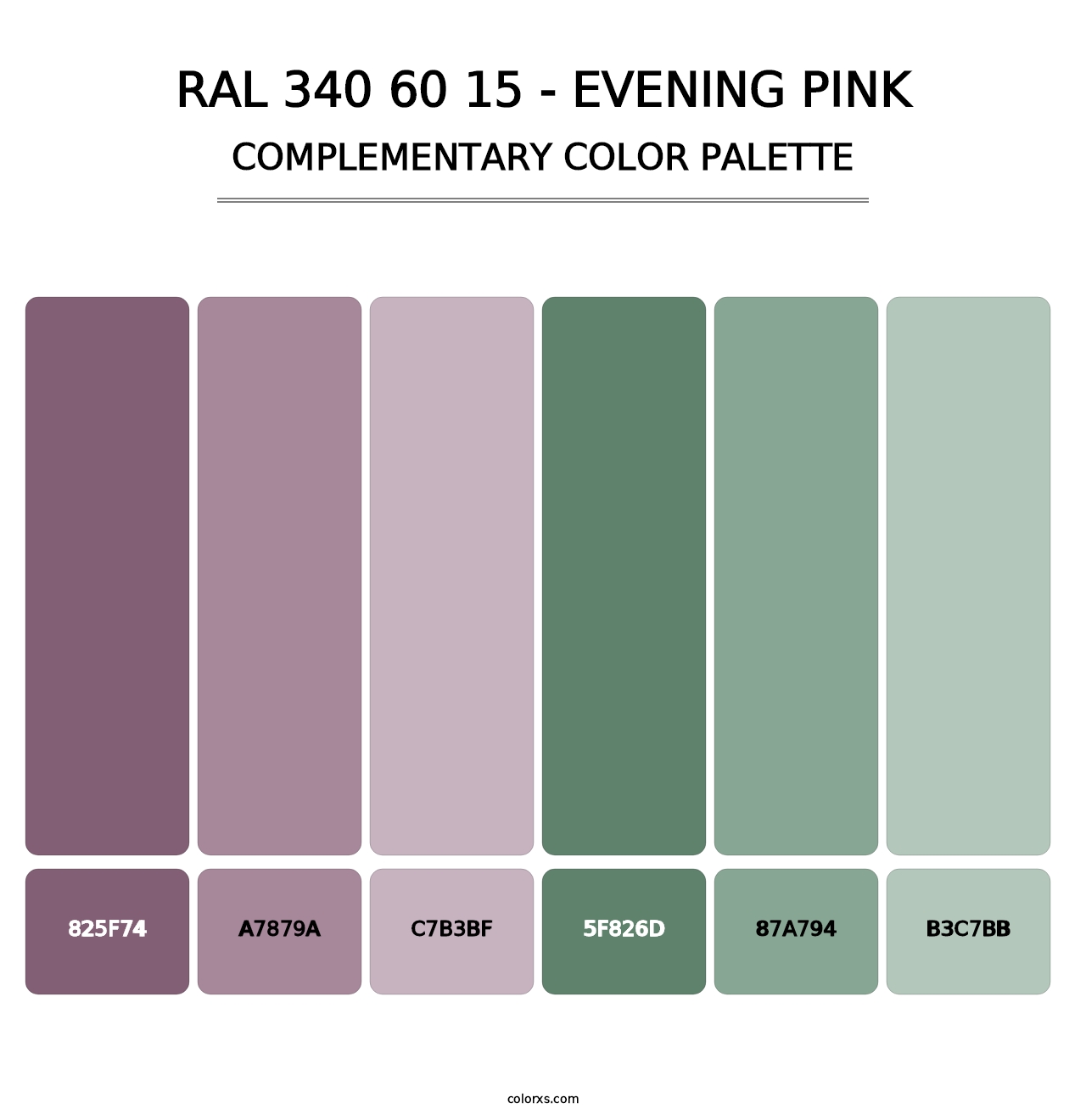 RAL 340 60 15 - Evening Pink - Complementary Color Palette