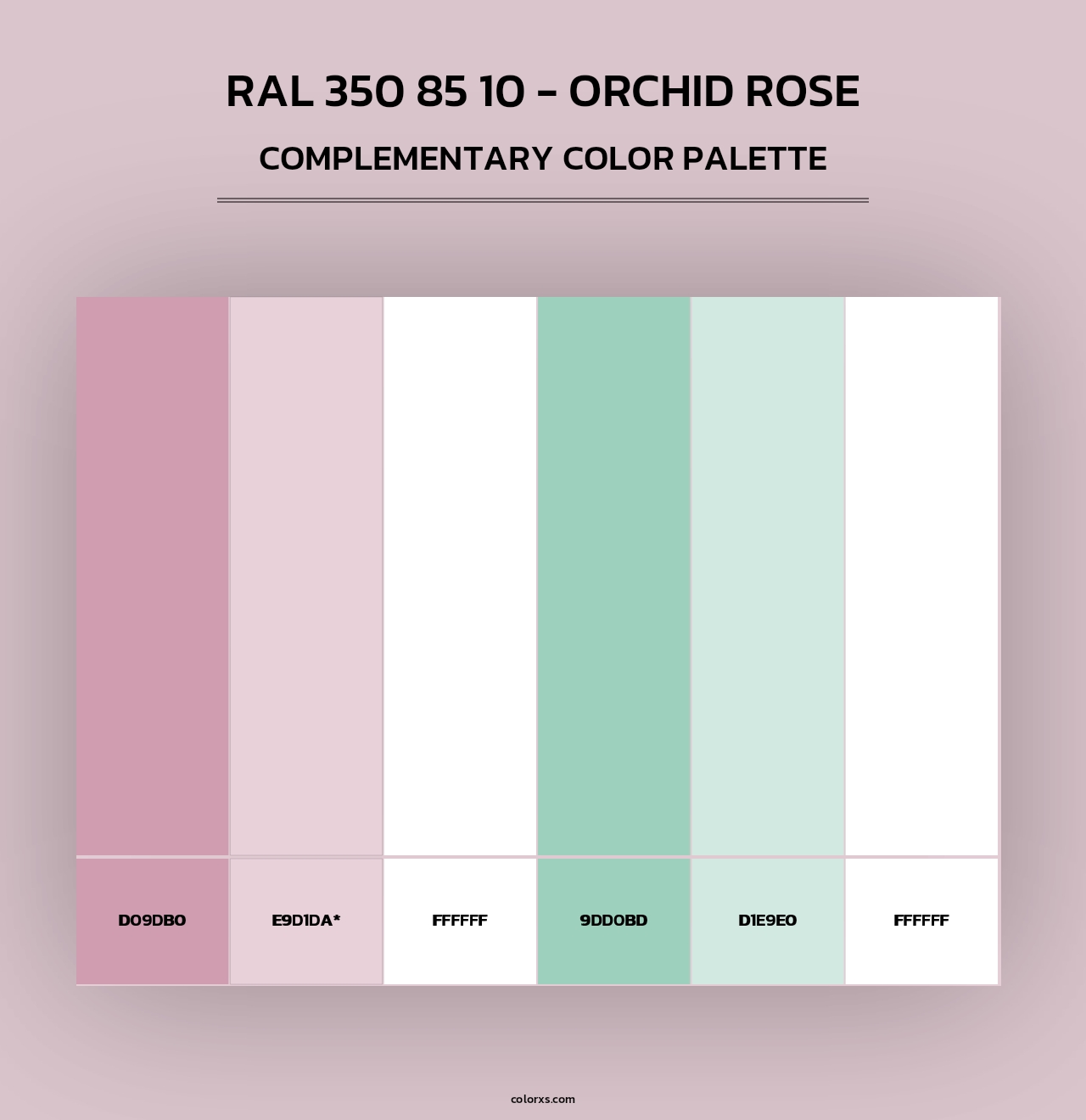 RAL 350 85 10 - Orchid Rose - Complementary Color Palette