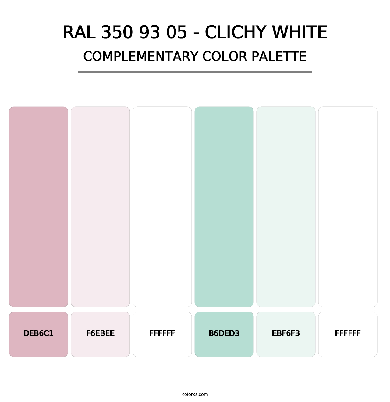 RAL 350 93 05 - Clichy White - Complementary Color Palette