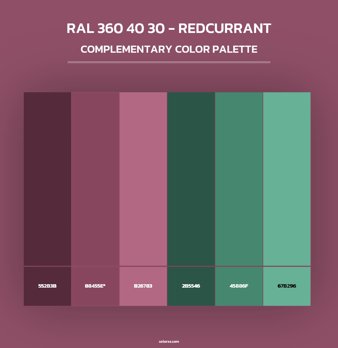 RAL 360 40 30 - Redcurrant - Complementary Color Palette