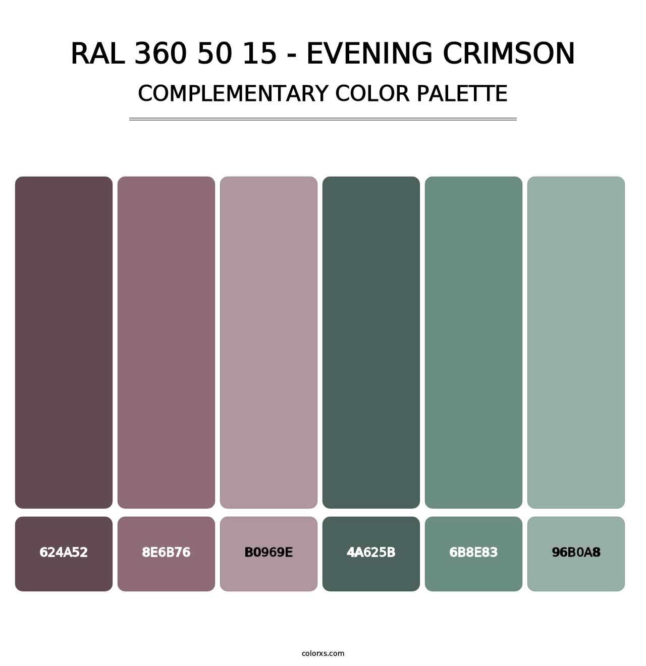 RAL 360 50 15 - Evening Crimson - Complementary Color Palette