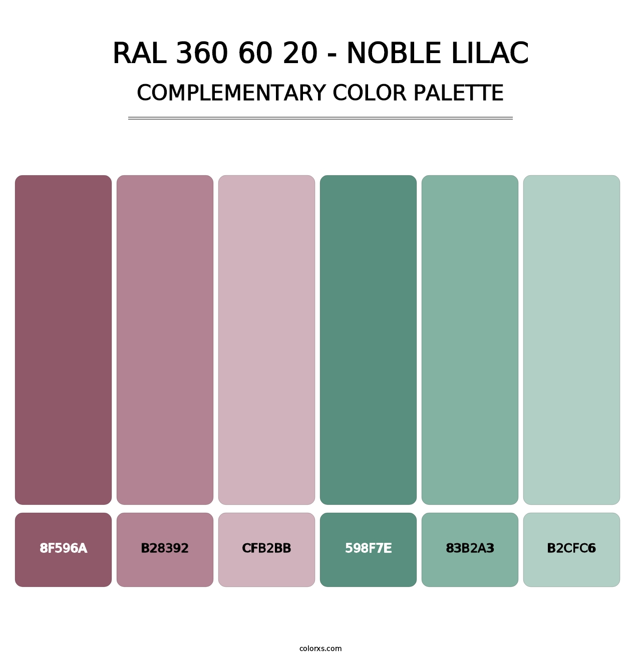 RAL 360 60 20 - Noble Lilac - Complementary Color Palette