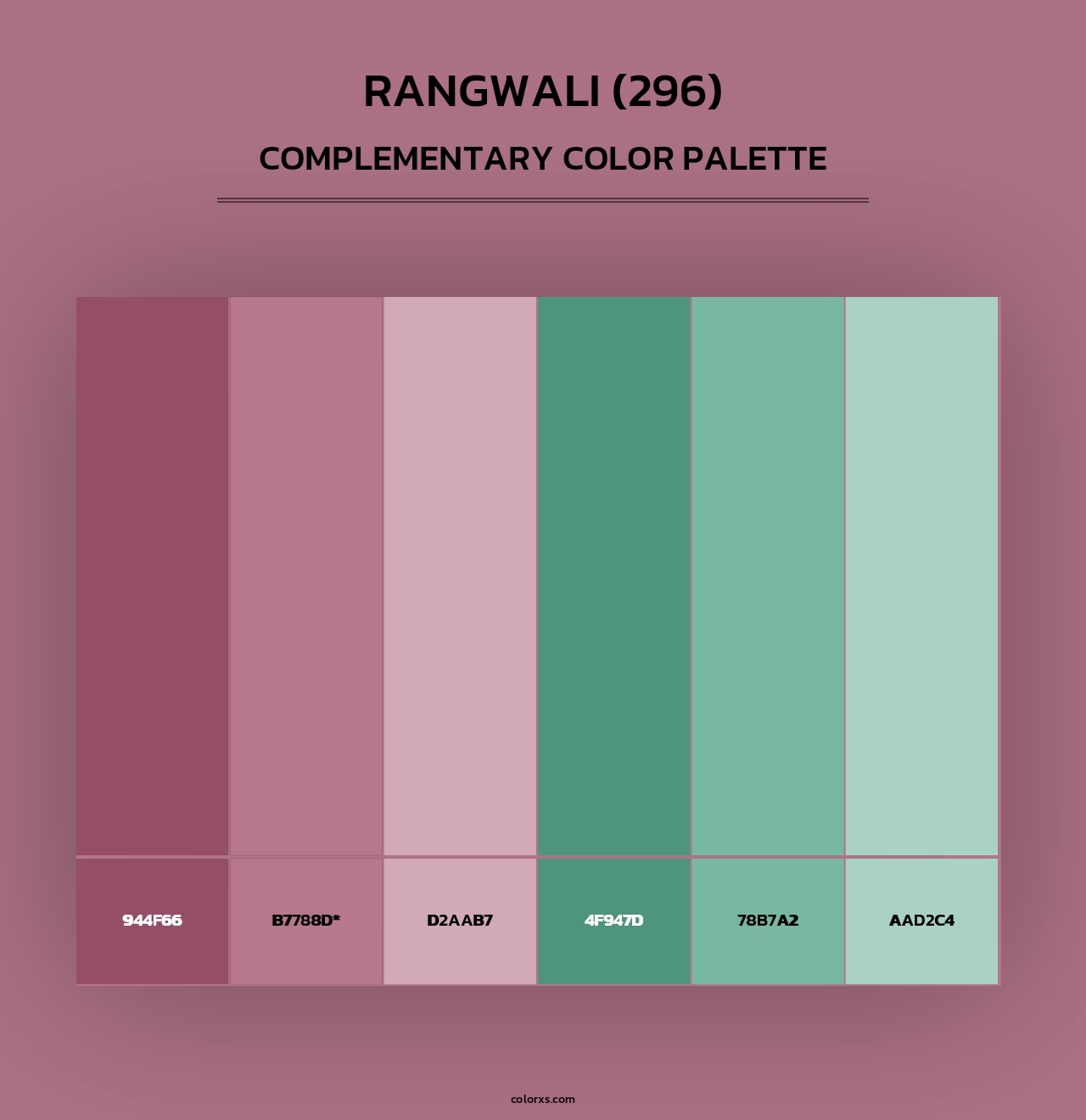 Rangwali (296) - Complementary Color Palette