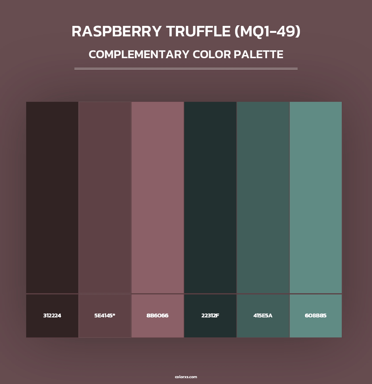 Raspberry Truffle (MQ1-49) - Complementary Color Palette