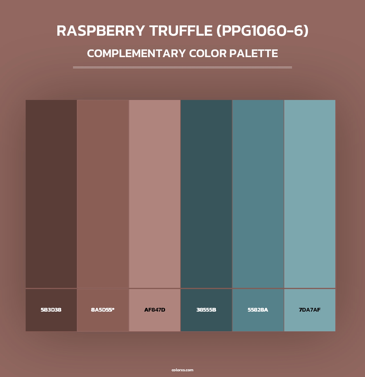 Raspberry Truffle (PPG1060-6) - Complementary Color Palette