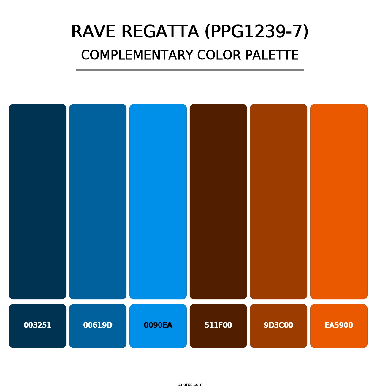 Rave Regatta (PPG1239-7) - Complementary Color Palette